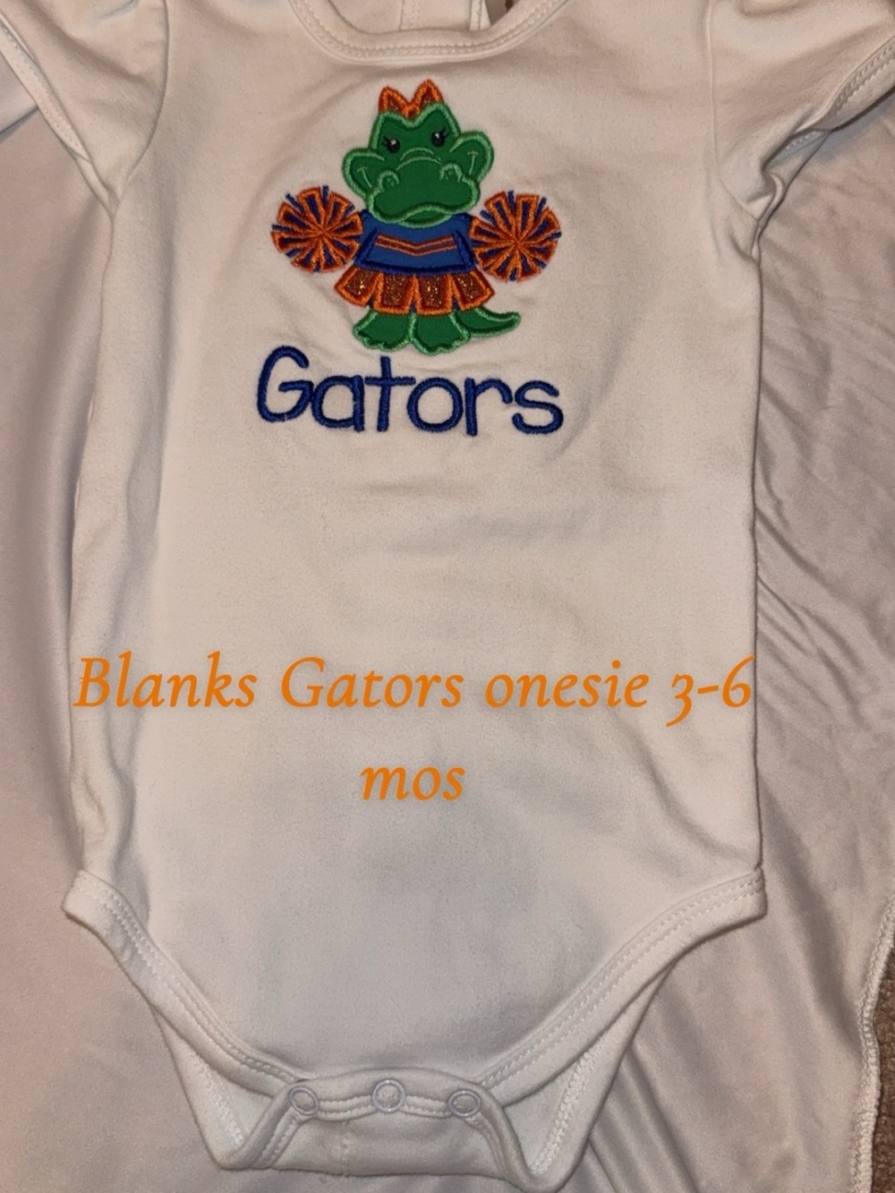 Blank Florida Gators Embroidered Onesie - 3-6 mos